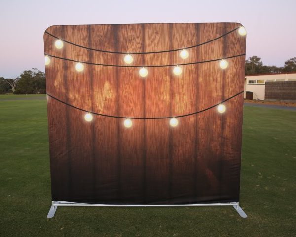 photo booth hire Festive Lights backdrop