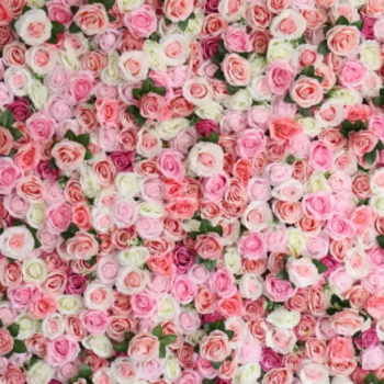 Pink flower wall hire