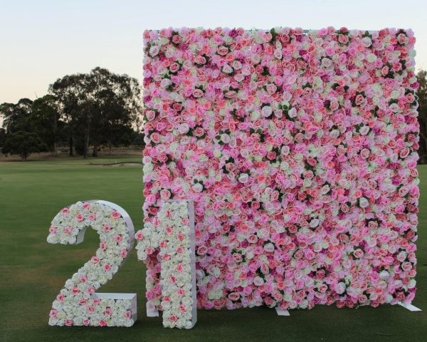 Giant letter with flower wall