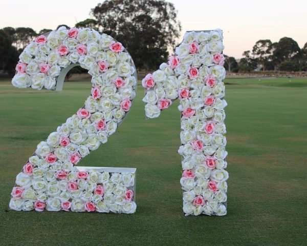 Giant letter with flowers hire Melbourne