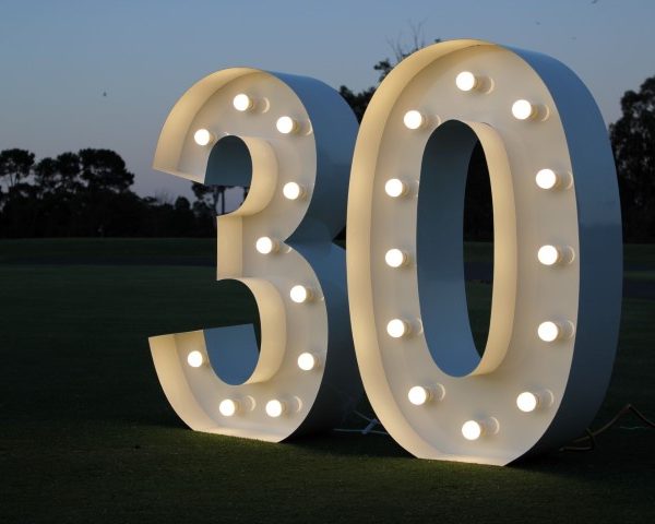giant light up number 30
